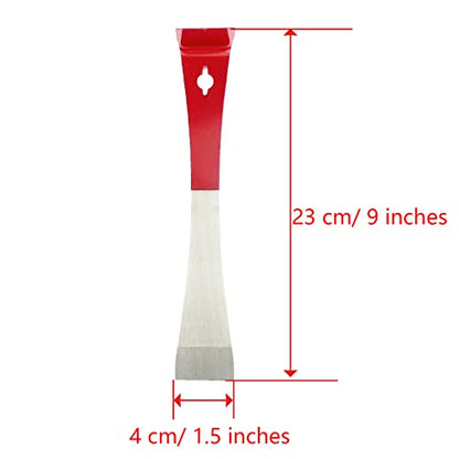 2 Pack Steel Beekeeping Hive Tool Hive Scraper Tool Bee Frame Lifter and Scraper Equipment for Beekeepers, 2 Types