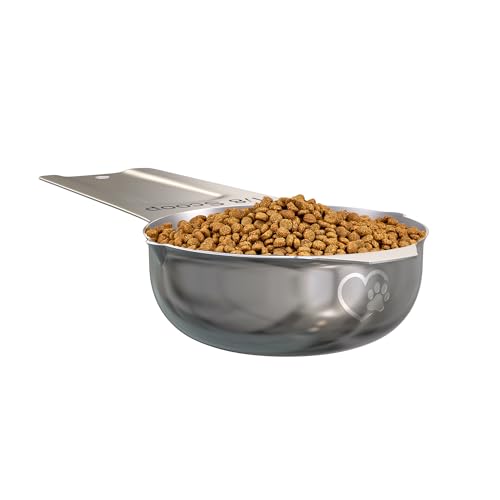 Color Up ⅛ Cup Pet Food Scoop – Stainless Steel Dog Food Scoop Cup (2 Tbsp) – Durable, Rust-Resistant Measuring Scoop for Dogs, Cats, Birds & Rabbits – Ideal for Dry Food & Treats - size: ⅛ Scoop (⅛ Cup)