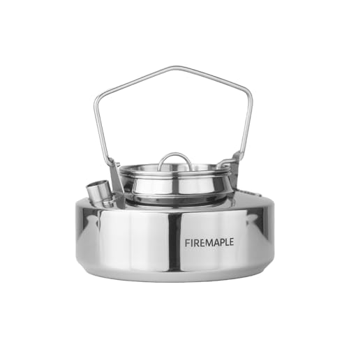 Fire-Maple Antarcti Portable 0.6 Liter Lightweight Stainless Steel Camping Kettle | Durable and Portable Camp Tea Pot | Ideal for Bushcraft and Outdoor Campfire Use - size: 0.6 Quarts