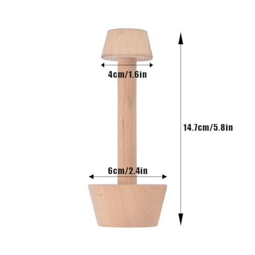 Wooden Egg Tart Tamper, 5.8in Double Side Pastry Press Tool | Baking Shaping Tool For Consistent Tart Shell Forming, Suitable For Home Kitchen Use And Handmade Pastry Preparation Work
