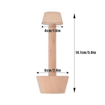 Wooden Egg Tart Tamper, 5.8in Double Side Pastry Press Tool | Baking Shaping Tool For Consistent Tart Shell Forming, Suitable For Home Kitchen Use And Handmade Pastry Preparation Work