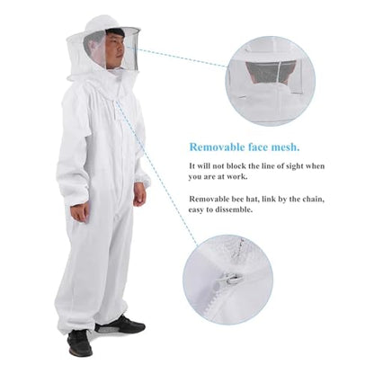 Beekeeping Clothes Beekeeper Protective Suit Breathable Bee Keeping Full Body Suit Beekeeping Protective Equipment(XL) - color: Xl