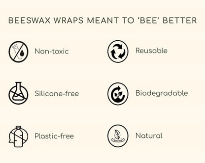 Truebee Reusable Beeswax Food Wraps 7-Pack Summer Orchard – Non Toxic, Plastic Free, Silicone Free, Sustainable, Environmentally Friendly, Organic Cotton Beeswax Wraps (S, M, L) - color: 7 Pack - Summer Orchard