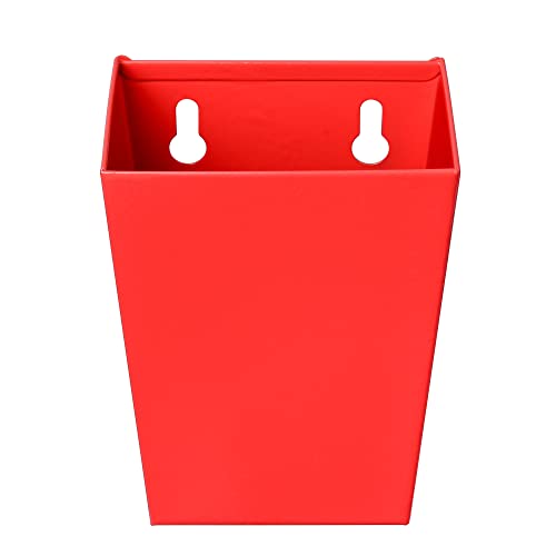 Red Beer Bottle Cap Catcher Wall Mounted Narrow Stainless Steel Soda Cola Top Collector Remover 3-1/2" Mountable with Screws - color: Red
