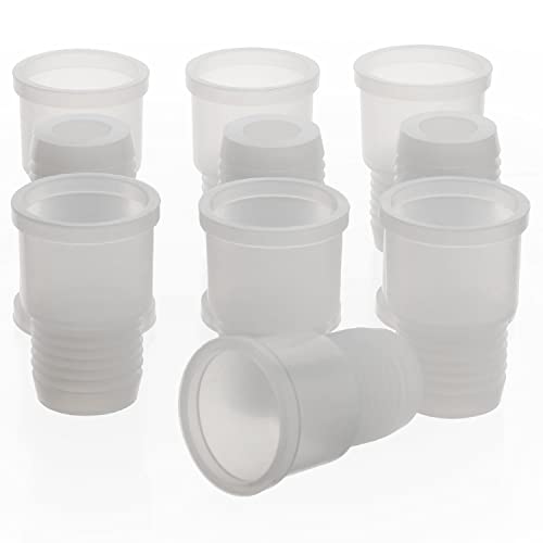 stonylab Silicone Stopper with Thread, 19# Natural Silicone Septum Stopper Fit for 19/22 Outer Joint Lab Glassware, Sleeve Type, Pack of 10 - size: 19#