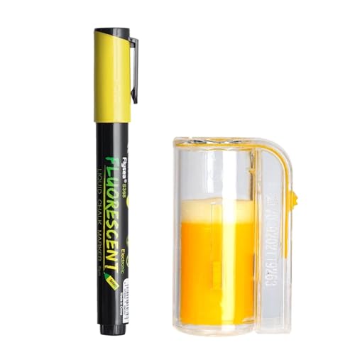 2pcs 8 Colors Beekeeping Marker Pen with Bottle Bee Queen Catcher Not Fade Identification Marking Tool Beekeeper Equipment(Yellow) - color: Yellow