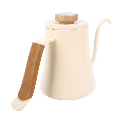 Zerodis Gooseneck Coffee Kettle Stainless Steel Pour Over Kettle 600ml with Built In Thermometer Ergonomic Handle for Home Brewing and Outdoor Camping