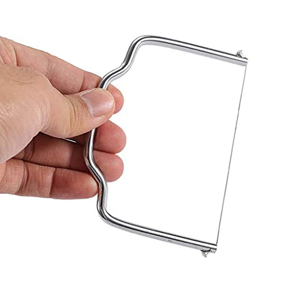 Multipurpose Handheld Cheese Wire Slicer Stainless Steel Foie Cutter Wire Butter Cutter Chocolate Cheese Slicer