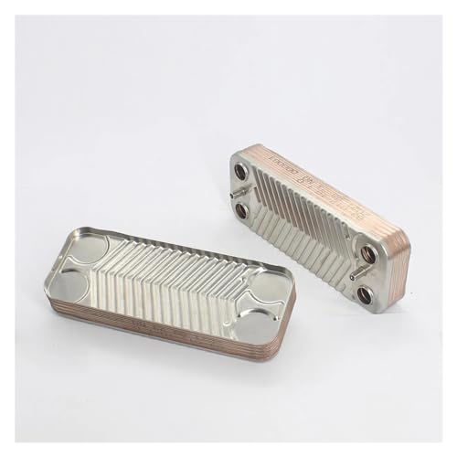 Heat Exchanger, 12 Plate Heat Exchanger Beer Wort Chiller Cooler 304 Stainless Steel for Homebrew Cooling Counterflow Chiller Water Heating for Floor Heating, Water Heating, Snow Melting