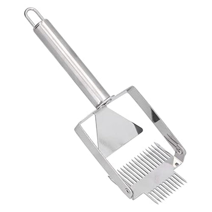 GLOGLOW Honey Uncapping Fork Double Head Beekeeping Tool Honey Scraper Fork for Beehive with Comfortable Handle 5.5oz Beekeeper Equipment (Stainless Steel Handle Double Ended) - size: Stainless steel handle double ended