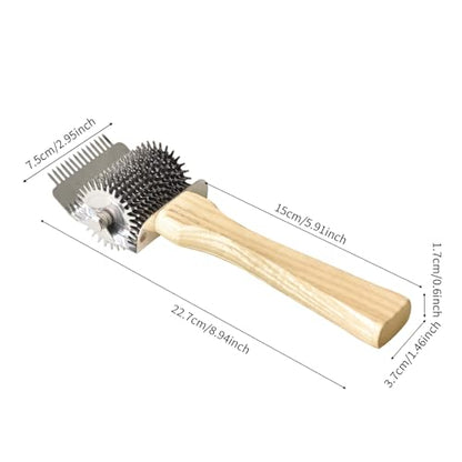 3-in-1 Multi-Function Gear Uncapping Fork, Roller Needle Drum Type Uncapping Tool, Professional Stainless Steel Honey Harvesting Tool to Boost Honey Collection Efficiency for Beekeepers