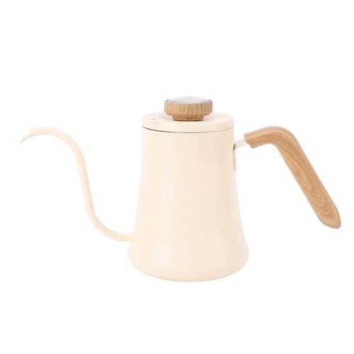 Pssopp Gooseneck Electric Kettle, 304 Stainless Steel Pour Over Coffee Kettle, 600ml Matte Black Water Boiler with Integrated Thermometer for Coffee Tea Camping Home Use