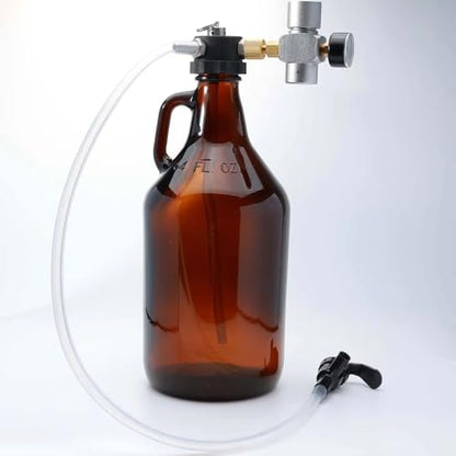 Tap Kit for Growler – Portable Beer Dispenser With CO2 Regulator & Picnic Tap, Homebrew Kegging Equipment for Outdoor Use
