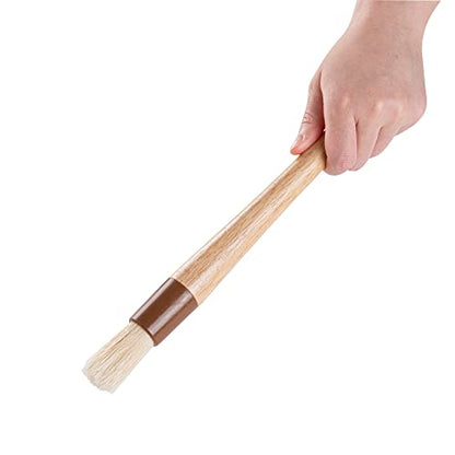 Restaurantware-Pastry Tek 1 Boar Bristles Pastry Brush, 11.8 Inches Buttering Tool – Hardwood Handle, Built-In Hanging Hole, Wood Basting Applicator, Sturdy Ferrule, For Glazing And Basting - size: 12"