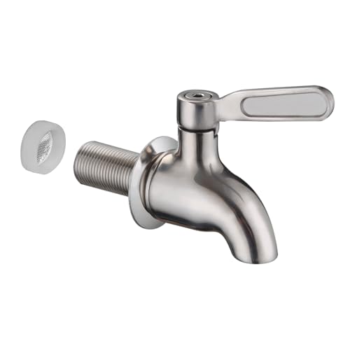 Sumerain Spigot for Beverage Dispenser,SUS304 Stainless Steel Metal Spigot Dispenser for Jar, Juice, Cold Drink,Wine,Beer - size: 1-pack