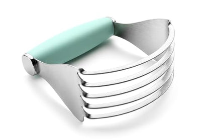 Spring Chef XL Stainless Steel Pastry Cutter Tool for Baking - Heavy Duty Dough Blender - Butter & Dough Cutter Tool with Sharp Blades - Pastry Blender for Easy Mixing - Dishwasher Safe - Mint | Heavy Duty Dough Mixer with Stainless Steel Blades, Butter C
