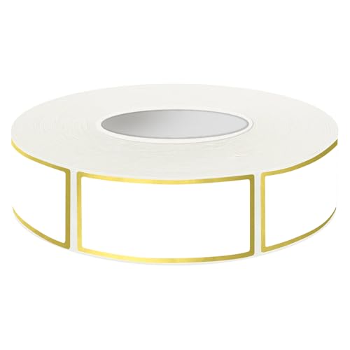 300 Golden Border Removable Freezer Labels Water Oil Resistant with Perforation Line for Food Containers Jars Pantry Organization (Ink Quick-Dry，1” x 2”) - color: Gold-300, size: 1” x 2”