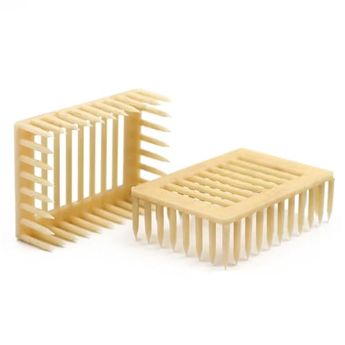 Queen Bee Cage 50pcs Beekeeping Plastic Queen Bee Marker Cage Clip Bee Catcher Beekeeper Beekeeping Tools Equipment White