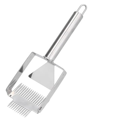 GLOGLOW Honey Uncapping Fork Double Head Beekeeping Tool Honey Scraper Fork for Beehive with Comfortable Handle 5.5oz Beekeeper Equipment (Stainless Steel Handle Double Ended) - size: Stainless steel handle double ended