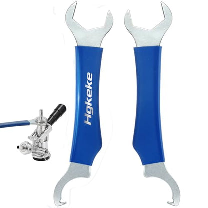 2PCS Beer Tap Faucet Wrench, Keg Beer Faucet Spanner Wrench Tool for Draft Tap Keg Couplers Kegerator Tower, Kegerator Accessories