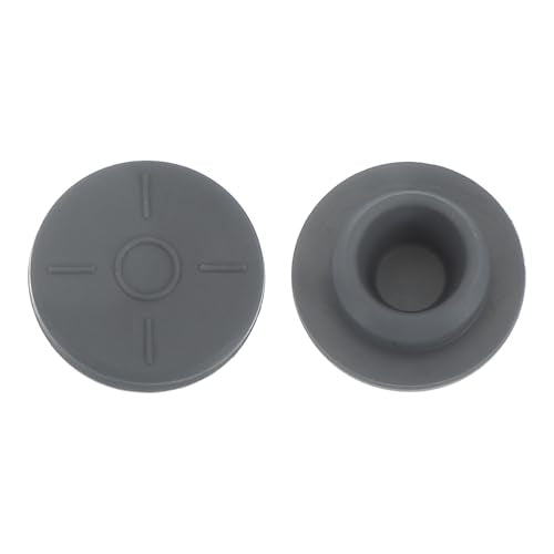 PATIKIL 20mm Vial Rubber Stoppers, 100 Pack Mushroom Injection Ports Stopper for Opening Glass Vials and Liquid Culture Jars Bottles Tanks, Gray - size: 20mm