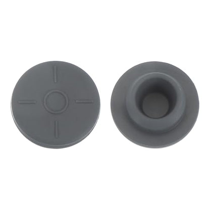 PATIKIL 20mm Vial Rubber Stoppers, 100 Pack Mushroom Injection Ports Stopper for Opening Glass Vials and Liquid Culture Jars Bottles Tanks, Gray - size: 20mm