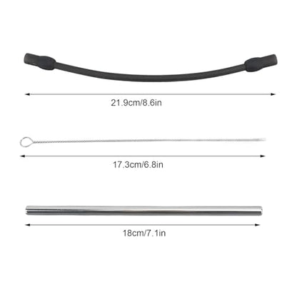 Coffee Machine Replacement Tube Set with 6.8in Cleaning Brush for Frother and 8.6in Automatic Coffee Machine Milk Replacement Hose Compatibility with Siemen Coffee Machine