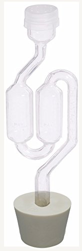 Vintage Shop S-Shape Airlock with #7 Stopper, (Bubble Airlock)(Pack of 3)