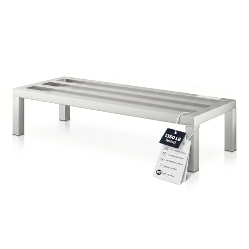 Aluminum Dunnage Rack 36" x 14" x 8" Heavy Duty Floor Storage Stand, NSF for Commercial Use - size: 36"W x 14"D x 8"H