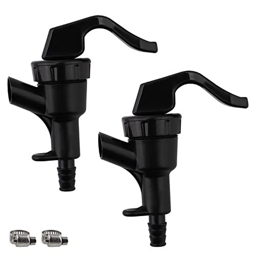 MRbrew Picnic Faucet, 2 Pieces Plastic Draft Beer Dispensing Spigot Keg Tap for Home Brewing Kegging Cornelius Corny Hose Tubing Line