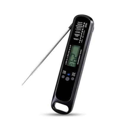 Meat Thermometer Digital with High Precision LED, IP67 Waterproof, Instant Read Food Thermometer for Air Fryer, Oven, BBQ & Kitchen