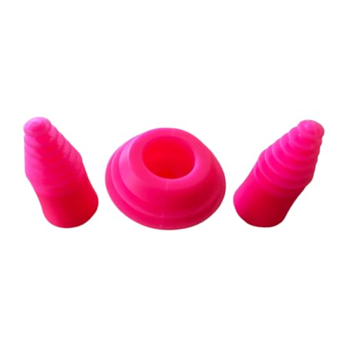 Green Piece® three Silicone Pink Cleaning plugs + stoppers Preserver Cap Airtight Bottle Plug Odor Proofing Glass, Plastic and Silicon Pieces - style: 3 Pink Plugs