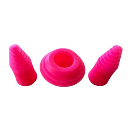 Green Piece® three Silicone Pink Cleaning plugs + stoppers Preserver Cap Airtight Bottle Plug Odor Proofing Glass, Plastic and Silicon Pieces - style: 3 Pink Plugs