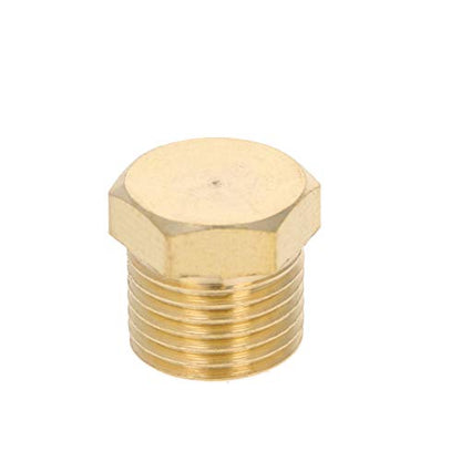 Othmro 20pcs Brass Hex Socket Pipe Fitting, 2/5" Male Thread Hose Adapter Connector Fit for 0.37" Tubes Pipe Plug Fitting Assortment Set for Garden Pipe Pneumatic Solenoid Valve Gold - size: 20pcs 2/5"