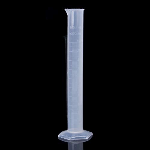 Hydrometer Test Tube, Plastic Graduated Cylinder, 100ml Hydrometer Test Tube with Clear Scale, Portable Measuring Cylinder for Home and School Science, 100 Ml Graduated