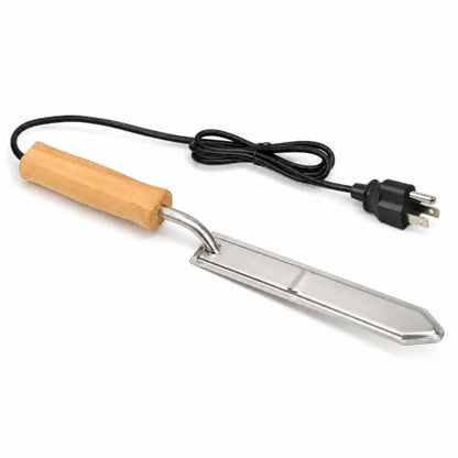 Electric Honey Uncapping Knife, Stainless Steel Bee Harvesting Tool | Heated stainless steel blade with wood handle for simple small-batch honey frame uncapping