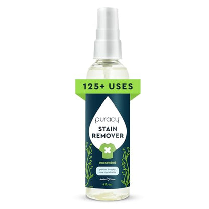 Puracy Stain Remover, Travel and Laundry Stain Cleaner for Clothes, Baby Essentials, Kids Stains, Oil and Fabric Spot Cleaner, (Stain Remover Spray, 4 fl oz) - size: 4 Fl Oz (Pack of 1)