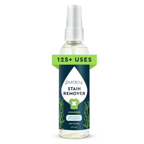 Puracy Stain Remover, Travel and Laundry Stain Cleaner for Clothes, Baby Essentials, Kids Stains, Oil and Fabric Spot Cleaner, (Stain Remover Spray, 4 fl oz) - size: 4 Fl Oz (Pack of 1)