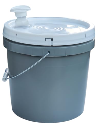 2 Gallon Bucket with Lid & Handle Pour Spout Leak Proof Food Grade HDPE Pail Storage Container Gamma Seal Air Tight Premium Quality BPA Free Buckets All Purposes Dry & Liquid Contents FDA Compliance - color: Gray