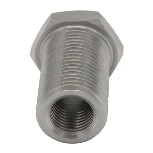 Stainless Steel Bulkhead Fitting 1/8" NPT Female Bulked Coupler Thru-Bulk Tank Fitting Connector 1-1/2" Length (Pack of 2) - size: 1/8" NPT Female to 1-1/2" Length