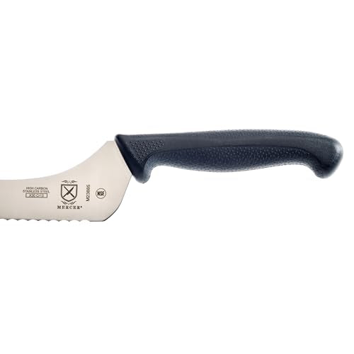 Mercer Culinary Millennia Black Handle Offset Bread Knife, 7-Inch - style: Offset Bread Knife 7-Inch