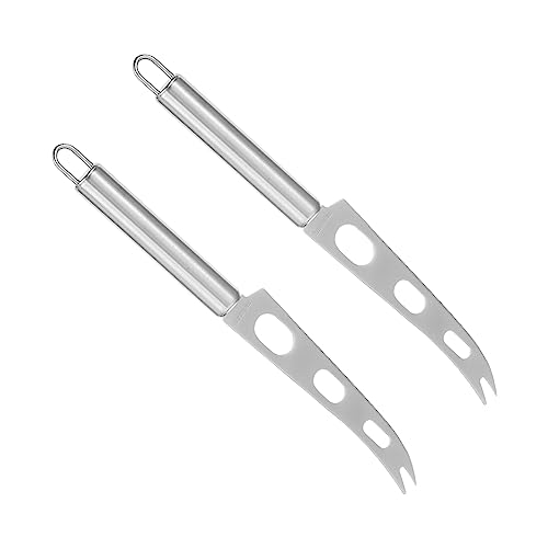 Abaodam 2Pcs Stainless Steel Cheese Spatula Portable Manual Butter Cutter Baking Supplies for Home and Restaurant Use Durable Easy to Clean Kitchen Tool