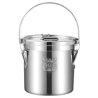 1.6Gal Small 304 Stainless Steel Containers with Lid, 202oz Airtight Flour Container Kitchen, 5-10lbs Metal Airtight Canisters Milk Jug Coffee Bean Canisters w/Locking Clamp 6L (Handheld) - size: Handheld 6L/1.6gal
