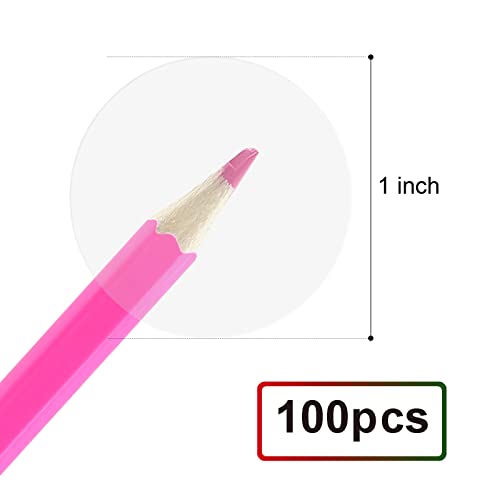 Transparent Blank Tamper Evident Labels Crystal Clear Sealing Package Seal Self Adhesive Security Warranty Void Tamper Proof Stickers (100pcs Round) - style: 100pcs Round
