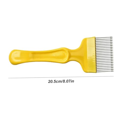 Stainless Steel Discovery Fork, Honey Scraper Shovel with Plastic Handle with 18 Teeth Stainless Steel Beekeeping Tool. Beekeeping Cut