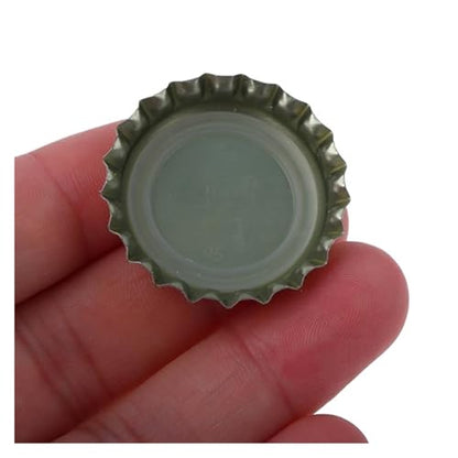 100Pc/Set Beer Cap New Beer Bottle Caps Oxygen Absorbing Seal Caps for DIY Home Brewing Beer Tool Bar Accessorie(White) - color: White
