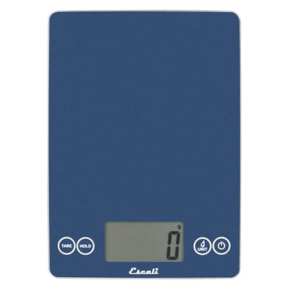 Escali Arti Glass Food Scale Digital Countertop Kitchen, Baking and Cooking Scale with Nutrition and Calorie Counter, 15-Pound Capacity, 9" x 6.5" x .75", Blue Mirage - color: Blue Mirage