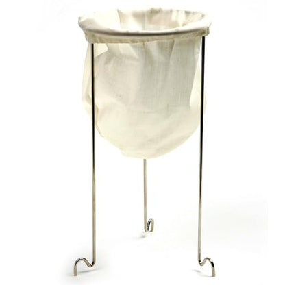 Norpro, White & Silver Strainer Stand, 12in/30.5cm high and 6.5in/16.5cm