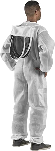 Bees & Co U84 Ultralight Beekeeper Suit with Fencing Veil - size: Medium
