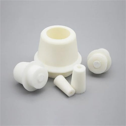 5pcs Laboratory Silicone Bung with Hole Stoppers Airlock Bubbler Triangular Flask Plug Stopper | 40-45mm - color: 40-45mm